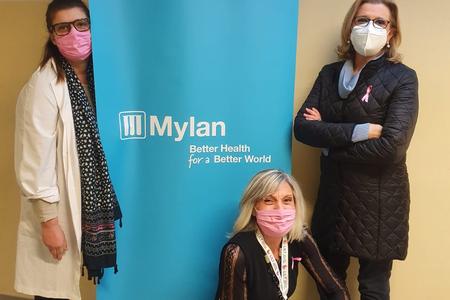 Calderara in Rosa con lo sponsor Mylan Spa